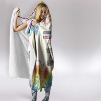 Love Blooms in Every Color Hooded Blanket Nature Rainbow of Freedom