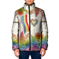 Love Blooms in Every Color Padded Jacket Nature Rainbow of Freedom