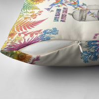 Love Blooms in Every Color Pillow Cover Nature Rainbow of Freedom