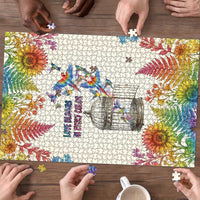 Love Blooms in Every Color Puzzle Nature Rainbow of Freedom