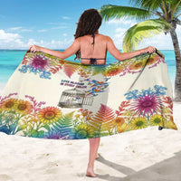 Love Blooms in Every Color Sarong Nature Rainbow of Freedom