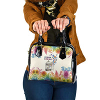 Love Blooms in Every Color Shoulder Handbag Nature Rainbow of Freedom