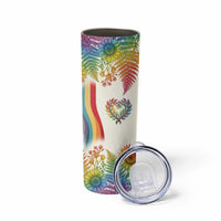 Love Blooms in Every Color Skinny Tumbler Nature Rainbow of Freedom