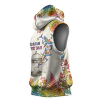 Love Blooms in Every Color Sleeveless Hoodie Nature Rainbow of Freedom