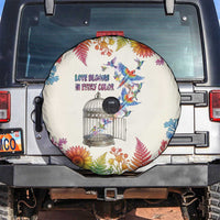 Love Blooms in Every Color Spare Tire Cover Nature Rainbow of Freedom