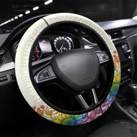 Love Blooms in Every Color Steering Wheel Cover Nature Rainbow of Freedom