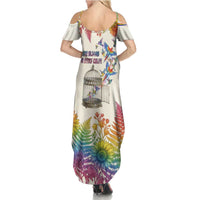 Love Blooms in Every Color Summer Maxi Dress Nature Rainbow of Freedom