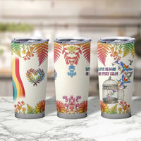 Love Blooms in Every Color Tumbler Cup Nature Rainbow of Freedom