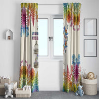 Love Blooms in Every Color Window Curtain Nature Rainbow of Freedom
