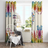 Love Blooms in Every Color Window Curtain Nature Rainbow of Freedom