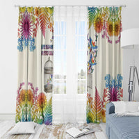 Love Blooms in Every Color Window Curtain Nature Rainbow of Freedom