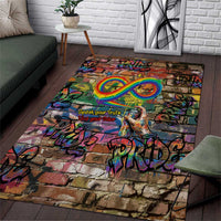 Pride Graffiti Wall Area Rug Speak Your Truth, Embrace Your Color
