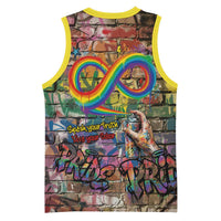Pride Graffiti Wall Basketball Jersey Speak Your Truth, Embrace Your Color