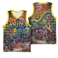 Pride Graffiti Wall Basketball Jersey Speak Your Truth, Embrace Your Color