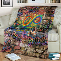 Pride Graffiti Wall Blanket Speak Your Truth, Embrace Your Color