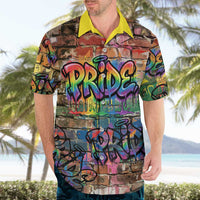 Pride Graffiti Wall Hawaiian Shirt Speak Your Truth, Embrace Your Color