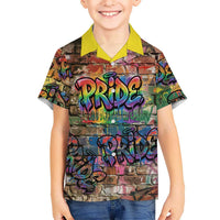 Pride Graffiti Wall Hawaiian Shirt Speak Your Truth, Embrace Your Color