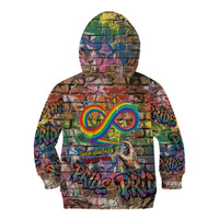 Pride Graffiti Wall Kid Hoodie Speak Your Truth, Embrace Your Color