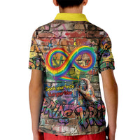Pride Graffiti Wall Kid Polo Shirt Speak Your Truth, Embrace Your Color