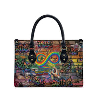 Pride Graffiti Wall Leather Bag Speak Your Truth, Embrace Your Color