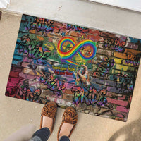 Pride Graffiti Wall Rubber Doormat Speak Your Truth, Embrace Your Color
