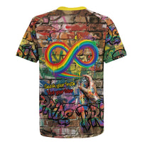 Pride Graffiti Wall Rugby Jersey Speak Your Truth, Embrace Your Color