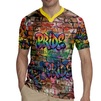 Pride Graffiti Wall Rugby Jersey Speak Your Truth, Embrace Your Color