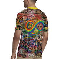 Pride Graffiti Wall Rugby Jersey Speak Your Truth, Embrace Your Color