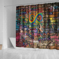 Pride Graffiti Wall Shower Curtain Speak Your Truth, Embrace Your Color
