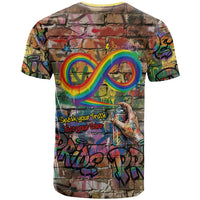 Pride Graffiti Wall T Shirt Speak Your Truth, Embrace Your Color