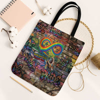 Pride Graffiti Wall Tote Bag Speak Your Truth, Embrace Your Color