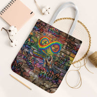 Pride Graffiti Wall Tote Bag Speak Your Truth, Embrace Your Color