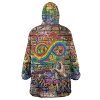 Pride Graffiti Wall Wearable Blanket Hoodie Speak Your Truth, Embrace Your Color