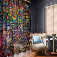 Pride Graffiti Wall Window Curtain Speak Your Truth, Embrace Your Color