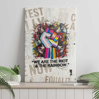 Loud & Proud Canvas Wall Art Riot and the Rainbow Protest Art