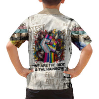 Loud & Proud Kid Hawaiian Shirt Riot and the Rainbow Protest Art