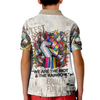 Loud & Proud Kid Polo Shirt Riot and the Rainbow Protest Art