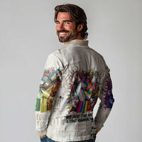 Loud & Proud Long Sleeve Polo Shirt Riot and the Rainbow Protest Art