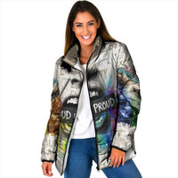 Loud & Proud Padded Jacket Riot and the Rainbow Protest Art