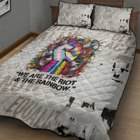 Loud & Proud Quilt Bed Set Riot and the Rainbow Protest Art