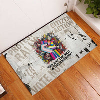 Loud & Proud Rubber Doormat Riot and the Rainbow Protest Art