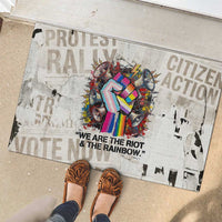 Loud & Proud Rubber Doormat Riot and the Rainbow Protest Art