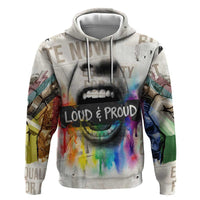 Loud & Proud Zip Hoodie Riot and the Rainbow Protest Art