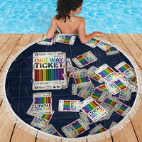 One Way Ticket Beach Blanket Your Journey, Your Path, No Wrong Turns