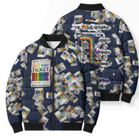 One Way Ticket Bomber Puffer Jacket Your Journey, Your Path, No Wrong Turns