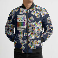 One Way Ticket Bomber Puffer Jacket Your Journey, Your Path, No Wrong Turns
