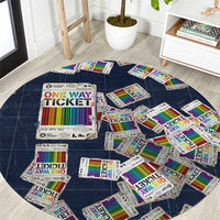 One Way Ticket Round Carpet Your Journey, Your Path, No Wrong Turns