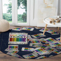 One Way Ticket Round Carpet Your Journey, Your Path, No Wrong Turns