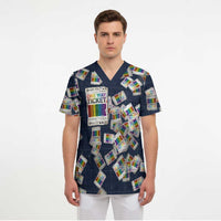 One Way Ticket Scrub Top Your Journey, Your Path, No Wrong Turns
