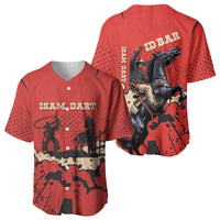 Isom Dart Black Cowboy Baseball Jersey Wild West Outlaw Vintage Comic Art